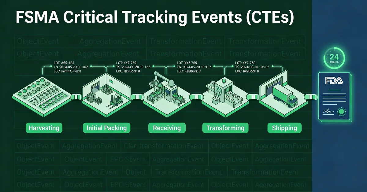FSMA 204 In Practice: Mapping CTEs and KDEs to EPCIS events